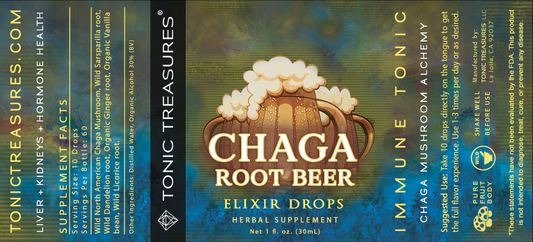 CHAGA ROOT BEER: Liver + Kidney Support Elixir Drops