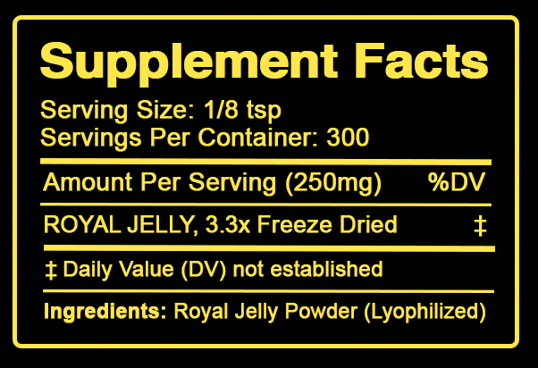 ROYAL JELLY: 3x Freeze Dried Superfood